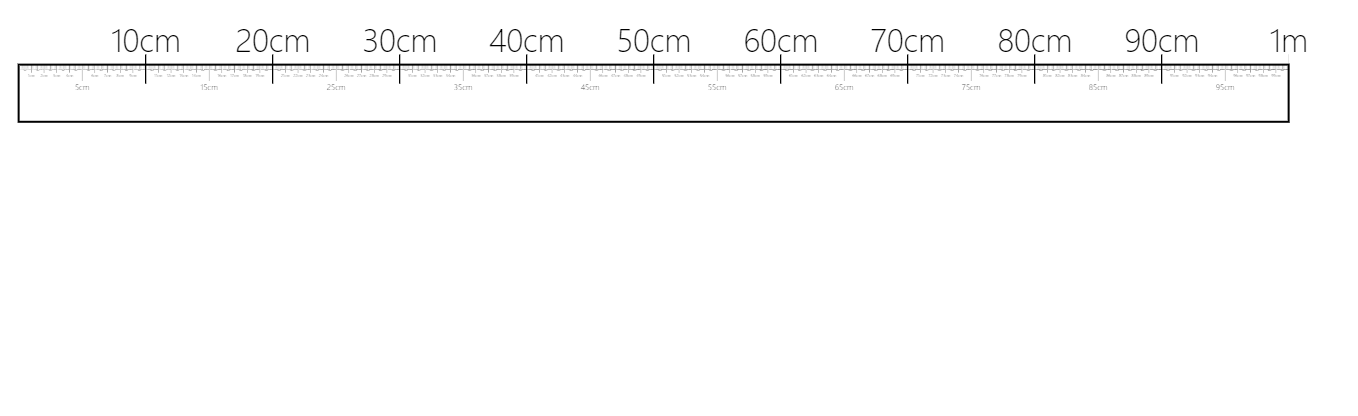 An animation zooming in on a regular ruler.